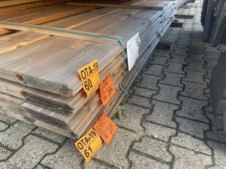 Ca. 44x Douglas wisselsponning, 18x190mm, lengte 300cm